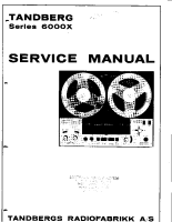 Tandberg 6000-X - Service Manual